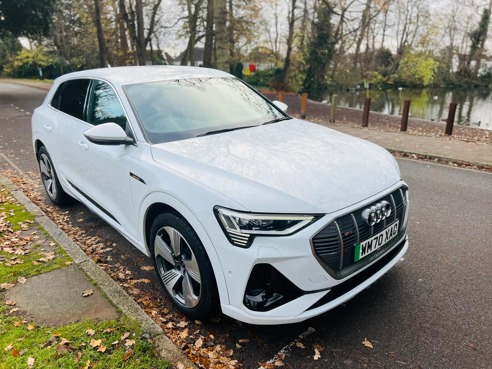 Audi e-tron 50 Quattro front three-quarter in white
