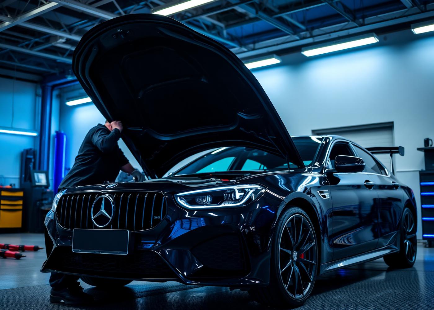 AEM Cars mechanic at work